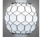 SIRU SIRU - Nástenná lampa GALAPAGOS 1xE27/60W/230V čierna/biela benátske sklo