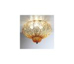 SIRU SIRU-Stropné svietidlo SULTANO 3xE14/40W/230V pr.34 cm béžová/čierna benátske sklo