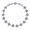 CRYSTalp Krásny náramok s fialovými kvietkami 22289.VIO.R