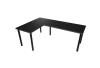 Expedo Počítačový rohový stôl LOOK N, 200/135x73-76x65, čierna