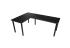 Expedo Počítačový rohový stôl LOOK N, 200/135x73-76x65, čierna