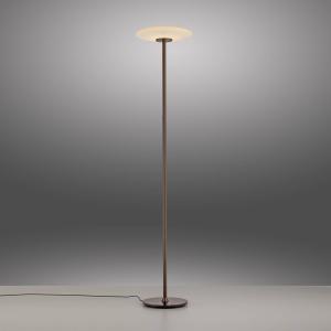 Stojacia lampa PURE LED Vitrum hnedý hliník/sklo dotykový stmievač
