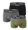 BOSS - boxerky 3PACK cotton stretch BOLD army green & dark color z organickej bavlny - limitovaná fashion edícia (HUGO BOSS)
