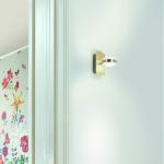 Nástenné svietidlo LED Dunk, mosadz, 2 svetlá, 3 000 K, kov