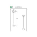 Závesné svietidlo LED Dunk, hliník, 1 svetlo, 3 000 K, kov