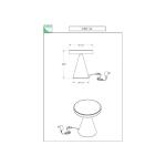 Stolná lampa LED Neutra, výška 20 cm, nikel, dotykový stmievač