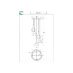 Závesné svietidlo fialové, 5 svetiel, dymovo