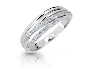 Cutie Diamonds Trblietavý prsteň z bieleho zlata s diamantmi DZ6716-3352-10-X-2 64 mm