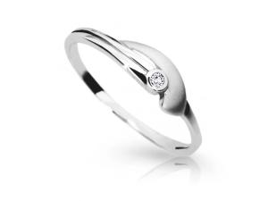 Cutie Diamonds Krásny prsteň z bieleho zlata s briliantom DZ6719-1662-10-X-2 55 mm