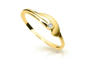 Cutie Diamonds Krásny prsteň zo žltého zlata s briliantom DZ6719-1662-10-X-1 64 mm