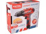 EXTOL PREMIUM Vŕtačka aku 12V, 1x akumulátor 1,5Ah Li-ion, 21Nm