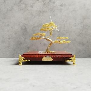 Drôtený bonsaj Luxury Collection S- 15x15cm, gold/silver