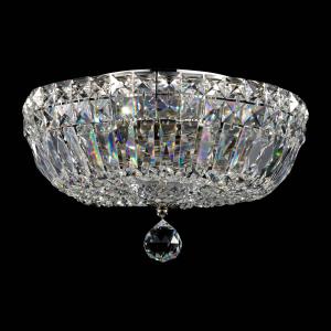 Stropné svietidlo Maytoni Basfor, farba niklu, Ø 30 cm, 3 x E14