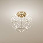 Stropné svietidlo Euclide LED, zlatá farba, kov, šírka 35 cm