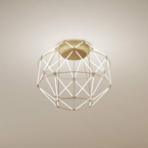 Stropné svietidlo Euclide LED, zlatá farba, kov, šírka 35 cm