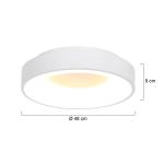 Stropné svietidlo Ringlede LED, 2 700 K, Ø 48 cm, biela, kov