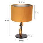 Animaux 8235ZW stolová lampa, kov, zamat, čierna, zlatá