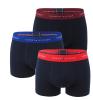 TOMMY HILFIGER - boxerky 3PACK signature cotton essentials dark color with rouge & blue waist
