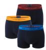 TOMMY HILFIGER - boxerky 3PACK signature cotton essentials dark color with magma & city yellow waist