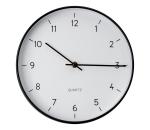 Nástenné hodiny pr. 25 cm 1xAA čierna/biela