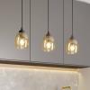 Závesná lampa Brillant 3fl. jantárová
