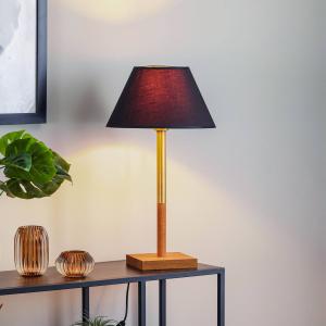 Kónická stolová lampa Strilo mosadz/čierna/zlatá