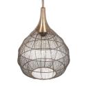 Závesné svetlo Soraya, Ø 42 cm, kov, starožitná mosadz, guľový tvar