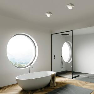 Stropné svietidlo Cicladi, dĺžka 21,5 cm, biela, omietka, GX53