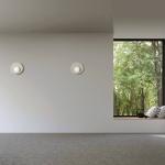 Nástenné svietidlo Pitane, Ø 25 cm, biele, omietka, GX53