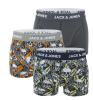 JACK & JONES - boxerky 3PACK Jachugo skulls night sky & castor gray - limitovaná edícia