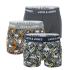 JACK & JONES - boxerky 3PACK Jachugo skulls night sky & castor gray - limitovaná edícia