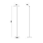 Stojacia lampa Molto Luce LED Meyjo F, čierna/zlatá farba, hliník