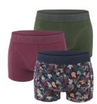 JACK & JONES - boxerky 3PACK Jaccollin night sky & vineyard color combo - limitovaná fashion edícia