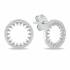 Brilio Silver Minimalistické strieborné náušnice Kruhy so zirkónmi EA1058W