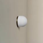 Nástenné svietidlo Domu, Ø 15 cm, bronz/biela, sklo, GX53