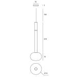 Závesné svietidlo Mose, zlatá farba, výška tienidla 48 cm, 1 svetlo, sklo