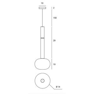 Závesné svietidlo Mose, zlatá farba, výška tienidla 39 cm, 1 svetlo, sklo