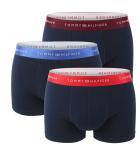 TOMMY HILFIGER - boxerky 3PACK classic TH series dark color with deep rouge & blue metallic waist v darčekovom balení