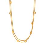 Troli Dvojitý pozlátený náhrdelník s kockami