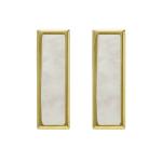 Victoria Cruz Pozlátené obdĺžnikové náušnice s perleťou Soulquest A4614-REDT