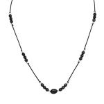 Agato Šnúrkový náhrdelník s korálkami z onyxu HE18K3S-BK