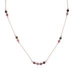Agato Šnúrkový náhrdelník s melónovým turmalínom HE30K3RG-LP