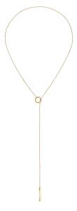 BREIL Dlhý pozlátený variabilný náhrdelník z ocele Flow TJ3573