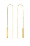 BREIL Dlhé pozlátené náušnice pre ženy Flow TJ3579