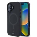 Mercedes Smooth Leather MagSafe Zadní Kryt pro iPhone 16 Plus Black
