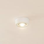 Stropné svietidlo Lindby Levia, 1 svetlo, Ø 14 cm, biela farba, omietka