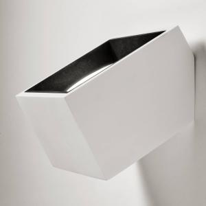 Nástenné svietidlo Nasso, biela/čierna, hranaté, 12 cm, omietka, GX53