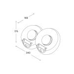 Nástenné svietidlo Patra, 2 svetlá, šírka 34 cm, biela, omietka, GX53