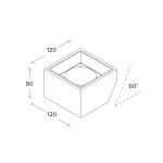 Nástenné svietidlo Nasso, biele, hranaté, šírka 12 cm, omietka, GX53