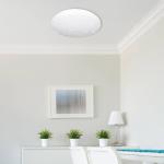 LED stropné svietidlo Reva Star, Ø 50 cm, biela, plast